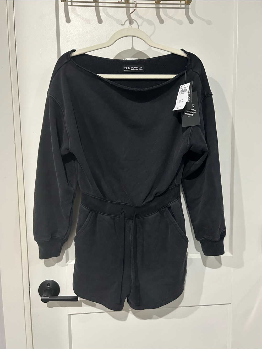 NWT Black Women's Off-Shoulder Lounge Romper